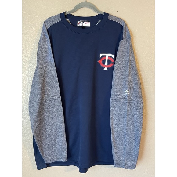 Majestic Other - Men's 2XL NWOT Minnesota Twins Majestic Therma Base Crewneck Sweatshirt Blue